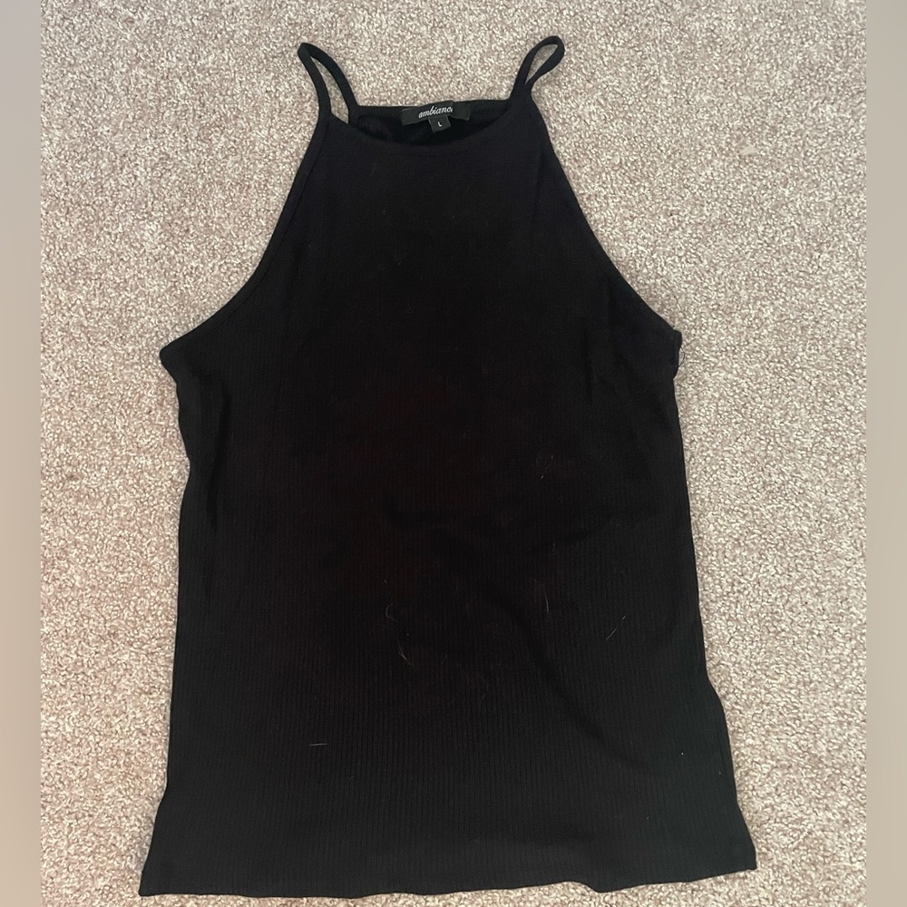Charlotte Russe plain black high neck tank top